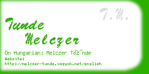 tunde melczer business card